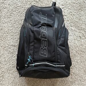$105 Babolat Team Maxi Tennis Backpack Black Large Padded Sports Bag